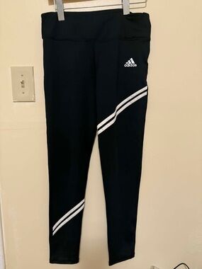 Adidas women’s  Athletic Leggings with White Stripe